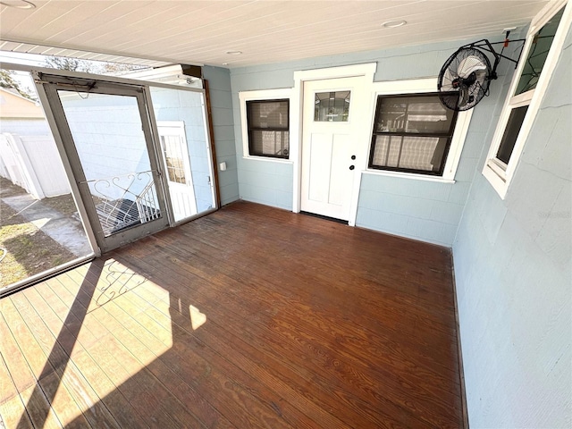 interior space featuring dark hardwood / wood-style flooring