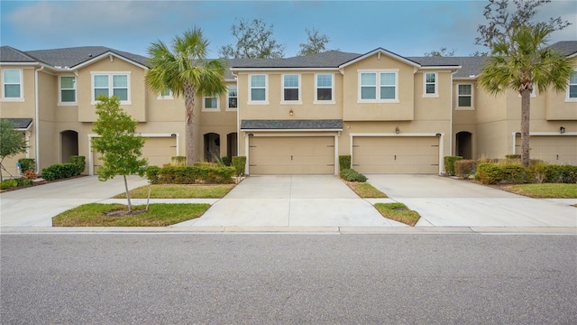 view of property with a garage