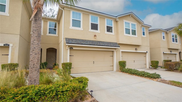 view of property featuring a garage