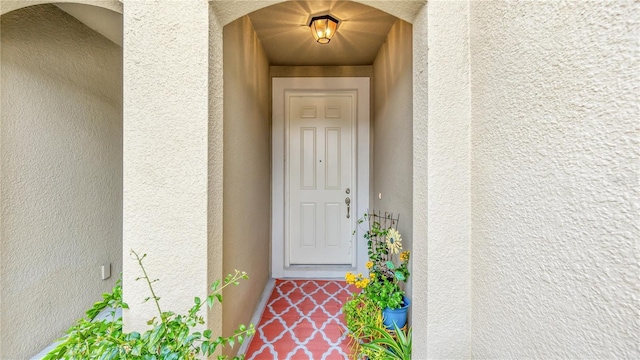 view of doorway to property