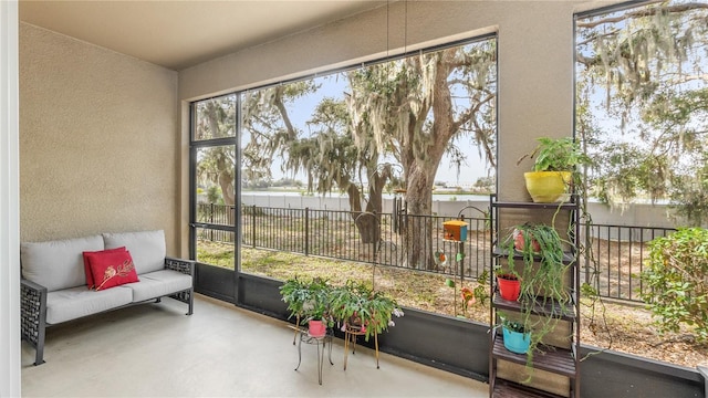 sunroom featuring a wealth of natural light