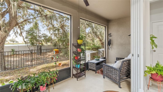 view of sunroom