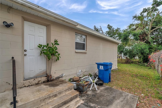 view of doorway to property