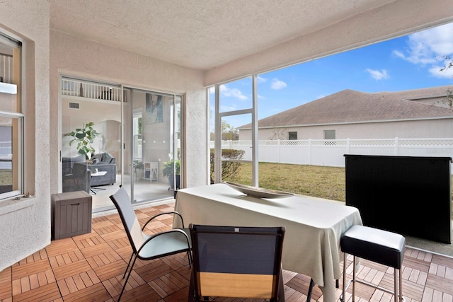 view of sunroom / solarium