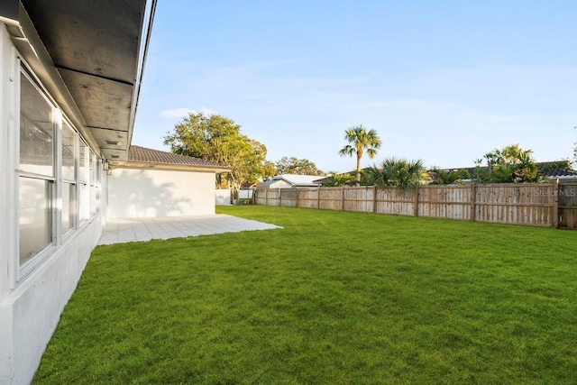 view of yard featuring a patio