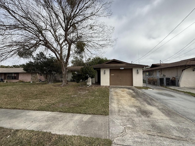 ranch-style house with a front yard