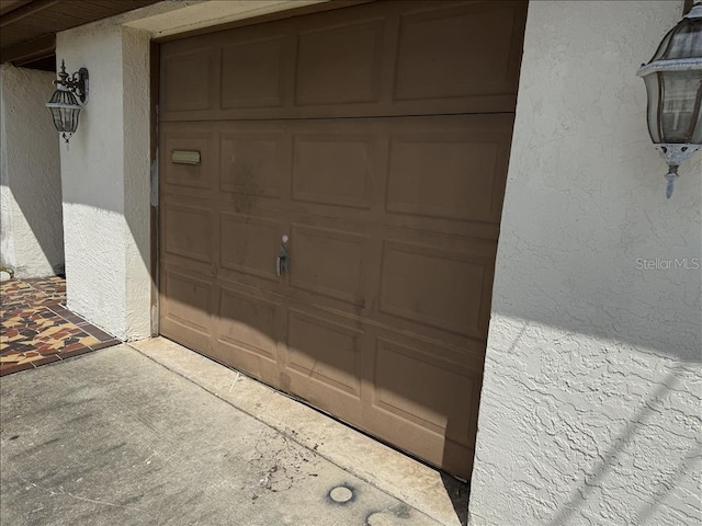 garage with driveway
