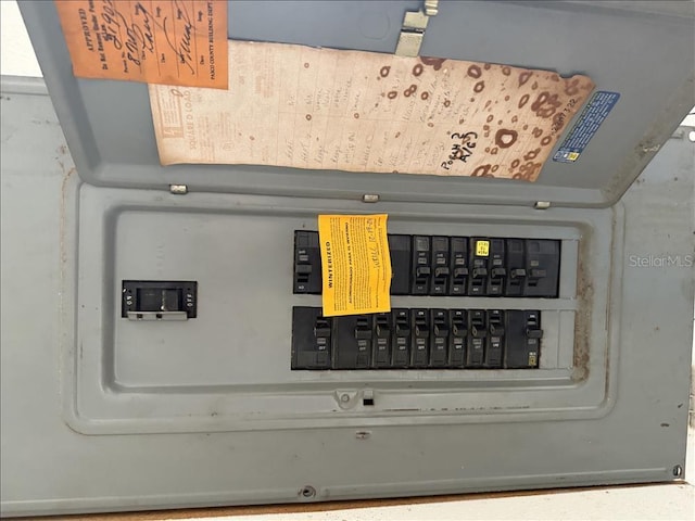 utility room featuring electric panel