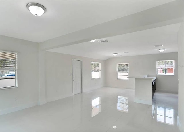 view of tiled spare room