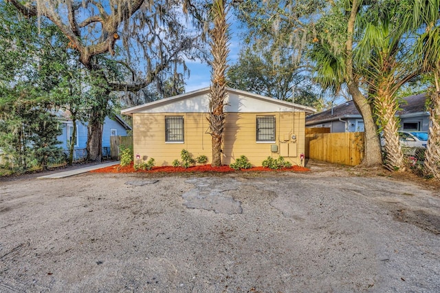 view of single story home