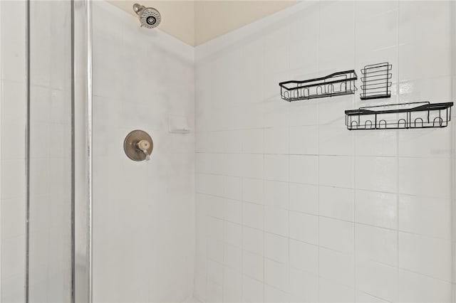 details with tiled shower