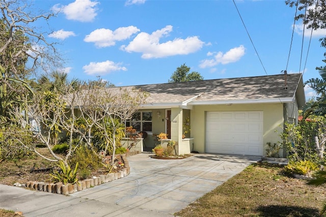 view of front facade featuring a garage