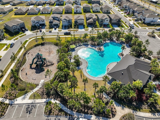 bird's eye view featuring a residential view