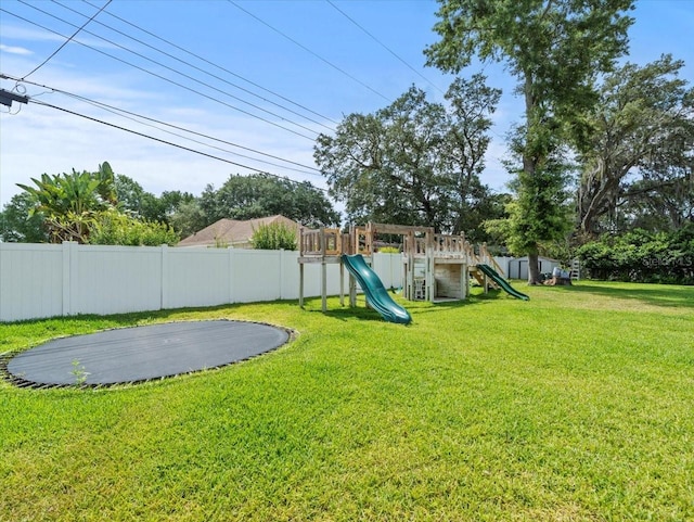 view of yard featuring a playground