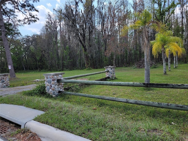 exterior space with a yard