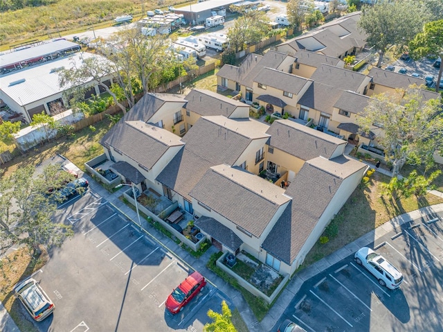 aerial view with a residential view