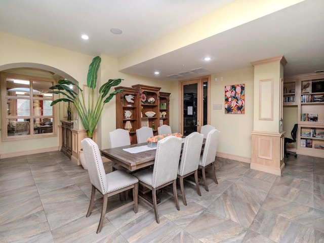 view of dining room