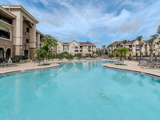 view of pool with a patio area