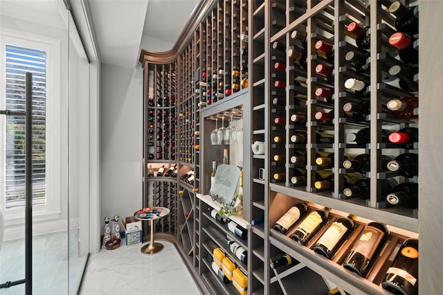 wine cellar with a wealth of natural light