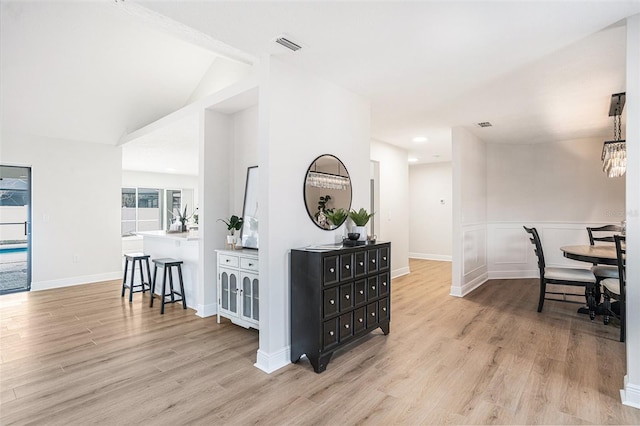 interior space featuring light hardwood / wood-style floors