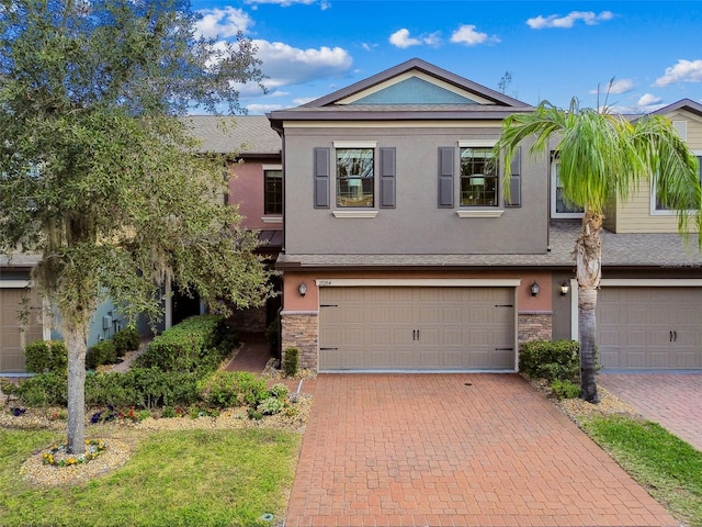 view of front of home featuring a garage