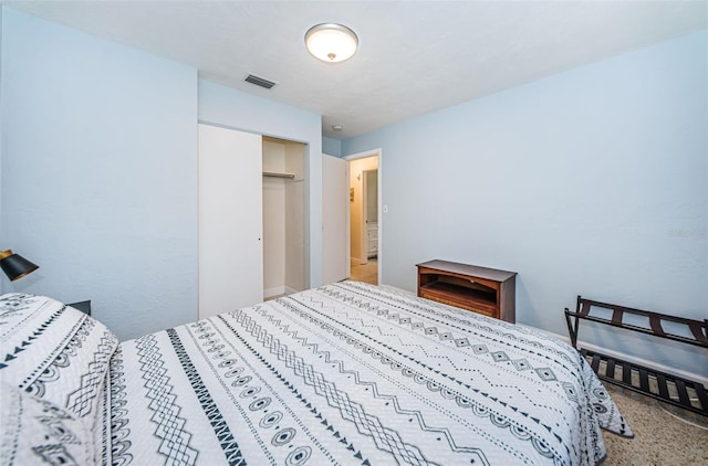 bedroom with a closet