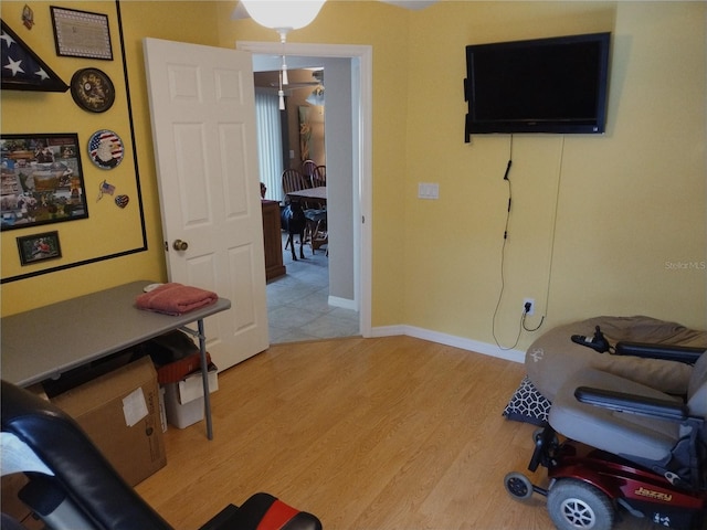 interior space with light wood-type flooring