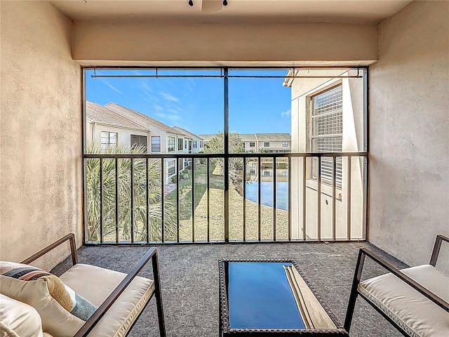 view of sunroom