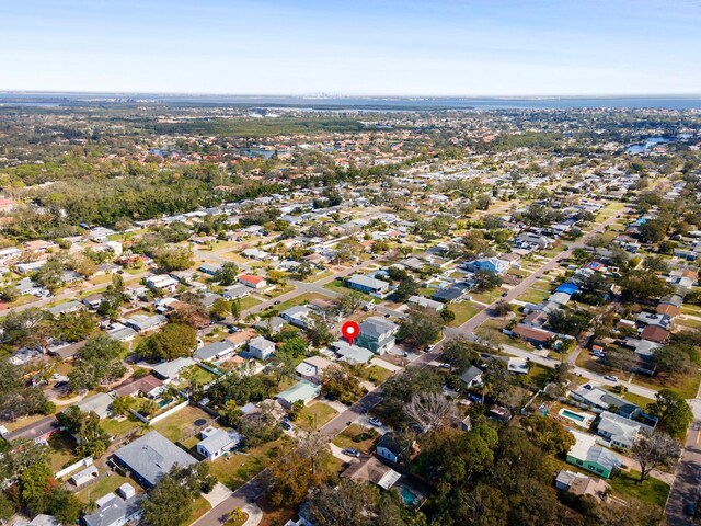 aerial view with a residential view