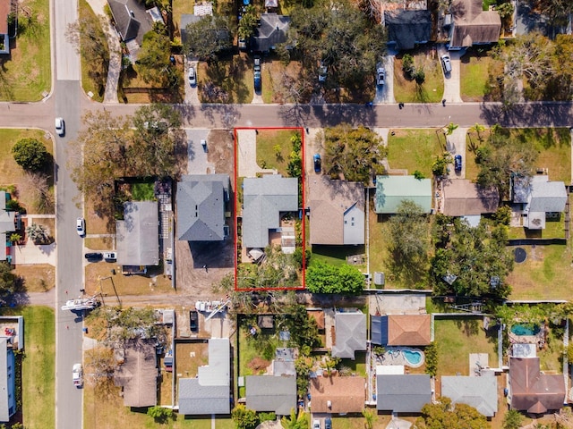drone / aerial view featuring a residential view