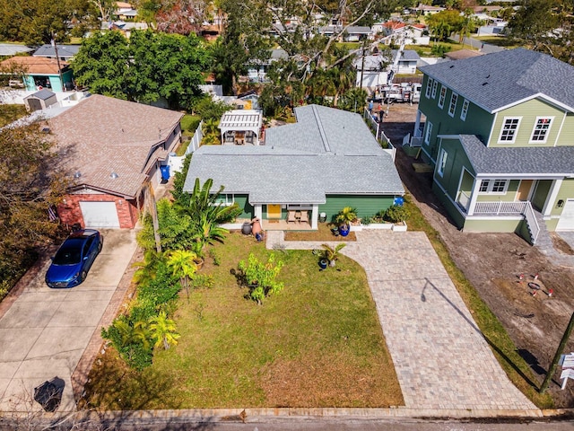 drone / aerial view featuring a residential view