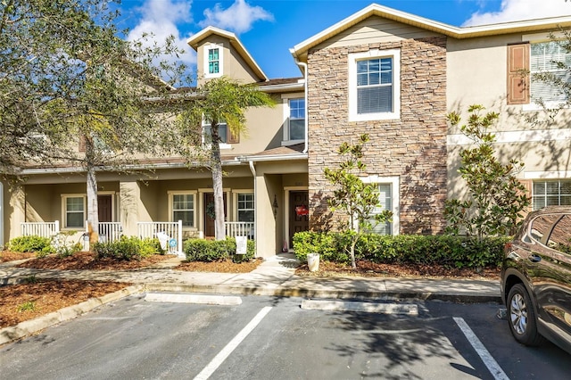 multi unit property with covered porch