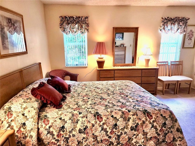 bedroom with carpet floors