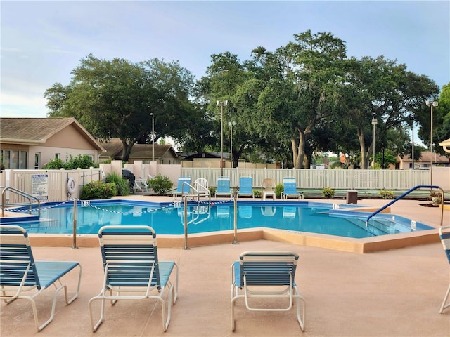 view of pool with a patio