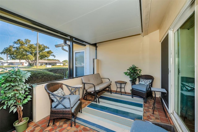 view of sunroom