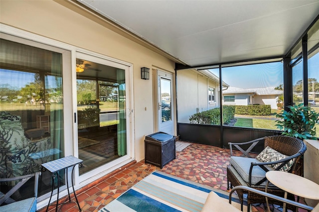 sunroom featuring a wealth of natural light