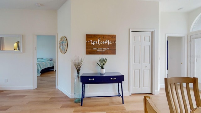 hall featuring hardwood / wood-style floors