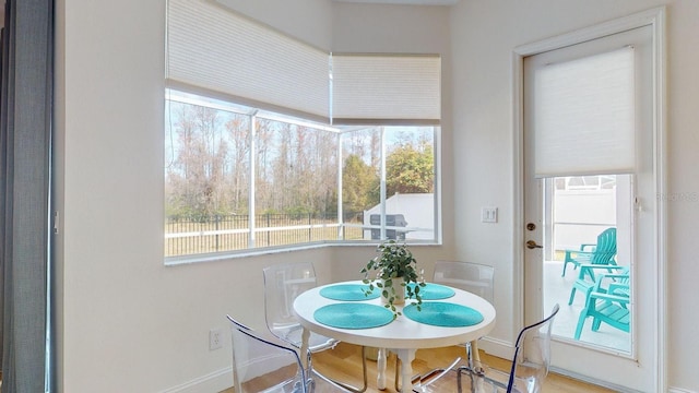 view of dining space