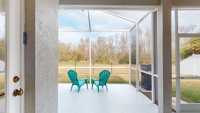 view of sunroom