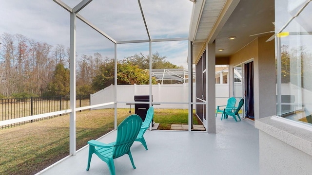 view of sunroom