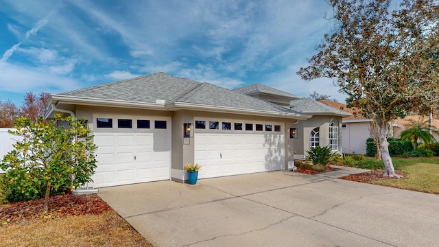 view of front facade featuring a garage