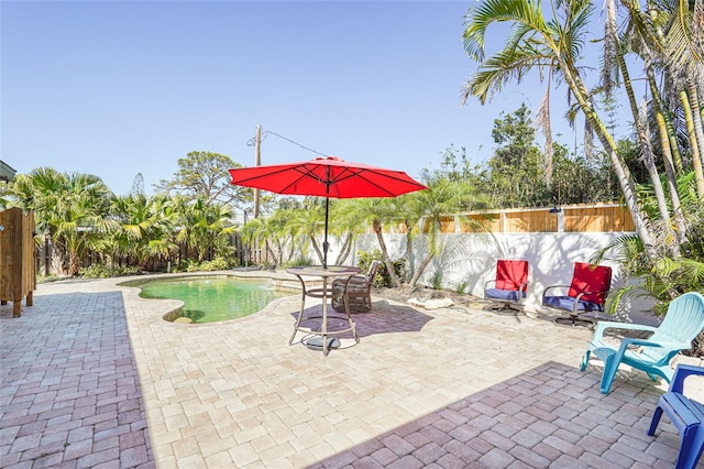 1309 Nokomis Ave S, Venice, FL 34285 - fenced backyard with a patio