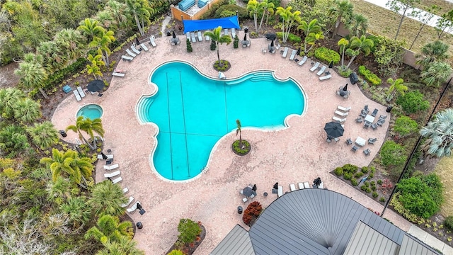 view of pool with a patio