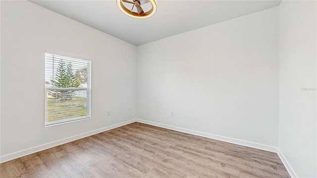 empty room featuring light wood-type flooring