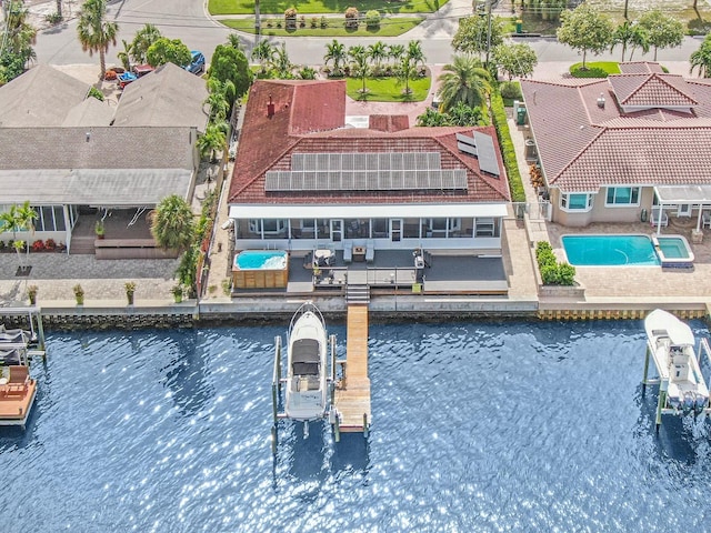 1818 Dolphin Blvd S, Saint Petersburg, FL 33707 - birds eye view of property featuring a water view