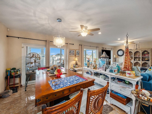 1818 Dolphin Blvd S, Saint Petersburg, FL 33707 - dining room with ceiling fan