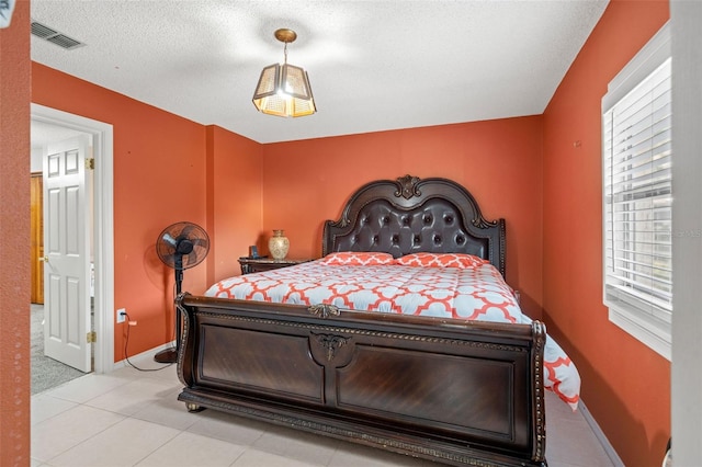 bedroom with a textured ceiling