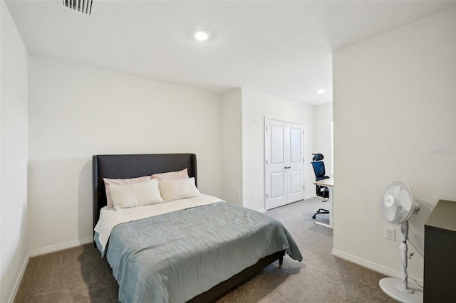 view of carpeted bedroom