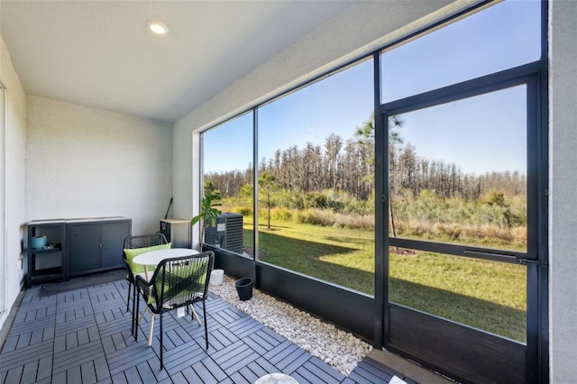 view of sunroom / solarium