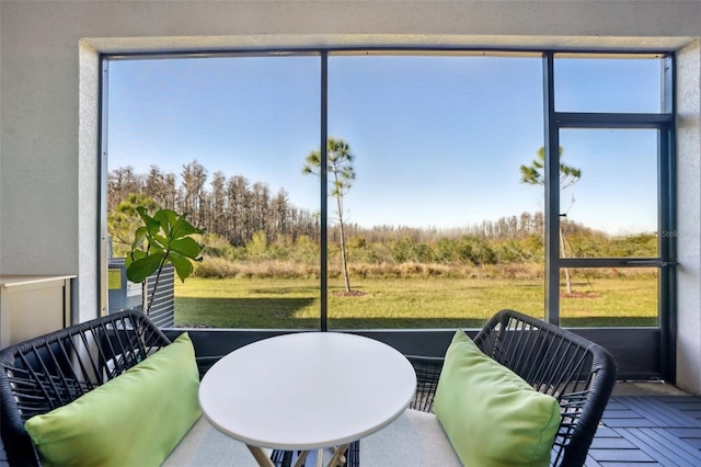 view of sunroom